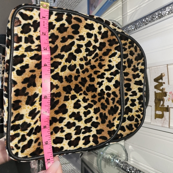 EUC Leopard print soft plush backpack - Picture 8 of 9